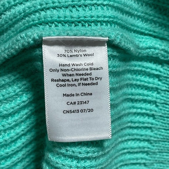 Talbots Lambswool Cable Knit Mock Neck Pull Over Sweater Women's Small Petite - Picture 3 of 6